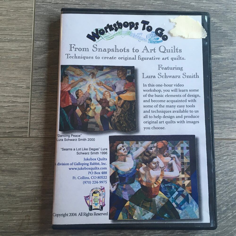 Workshops To Go From Snapshots to Art Quilts DVD Lura Schwarz Smith Tutorial